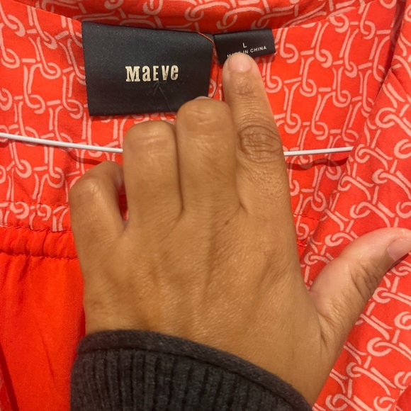 Maeve Coral Patterned Mini Dress - Picture 3 of 7